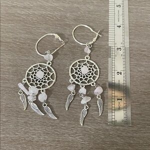 Artisan Silver Boho Dreamcatcher Earrings